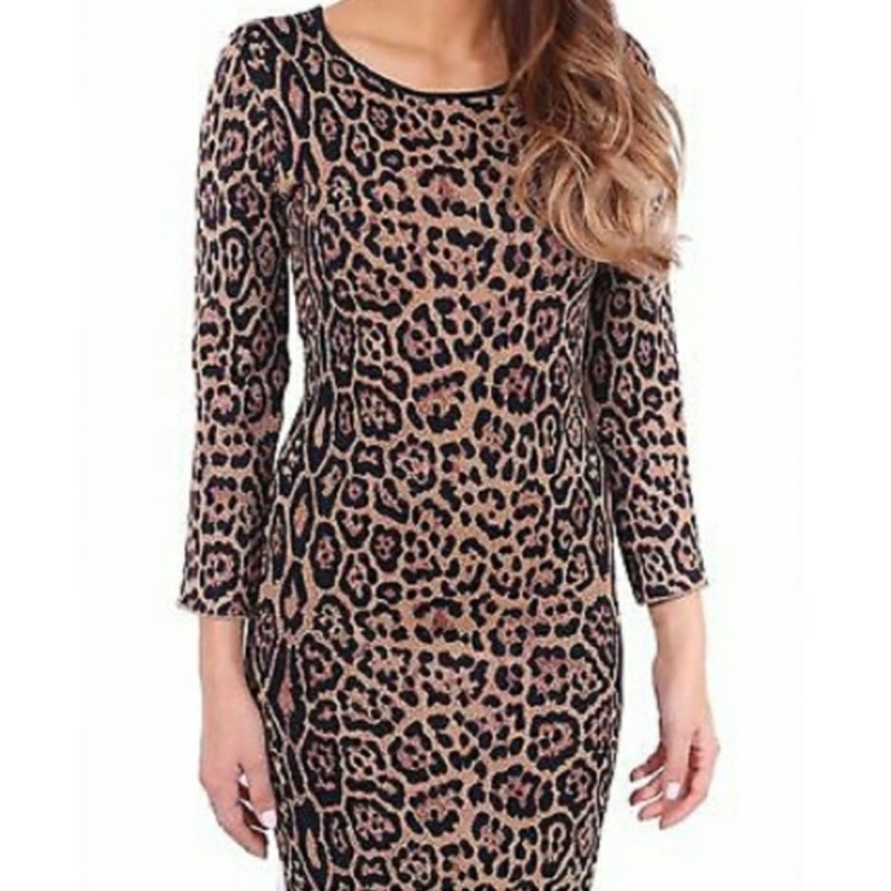 ❤️ BCBG MaxAzria Sheena Leopard Print Longsleeve